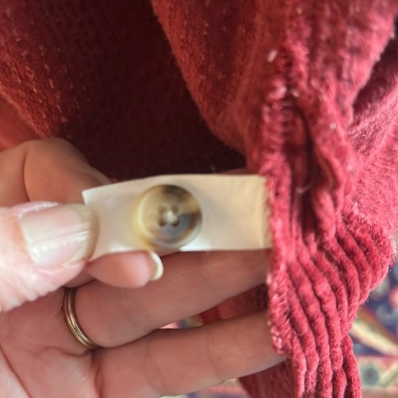 L.L. Bean Red Large Corduroy Button-Up Shirt - Picture 4 of 5